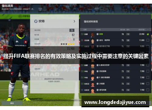 提升FIFA联赛排名的有效策略及实施过程中需要注意的关键因素